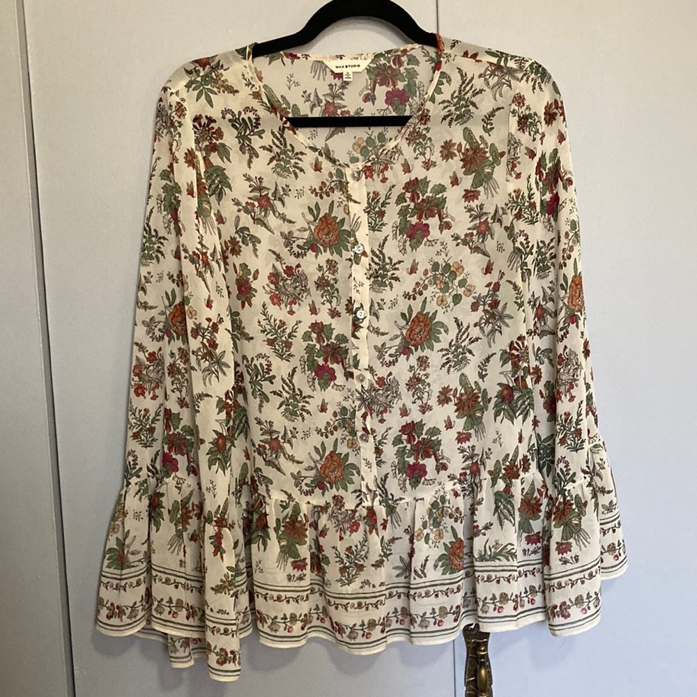 Max Studio Floral Print Blouse